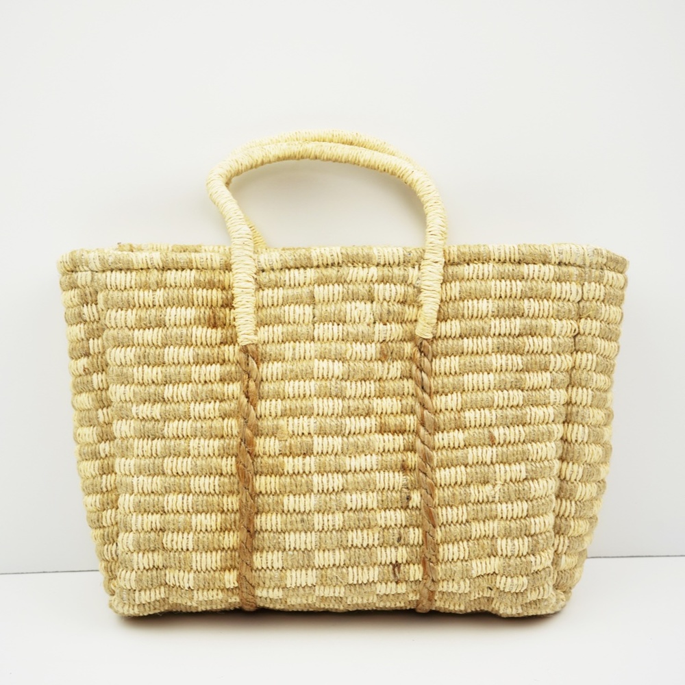 New MADEWELL The Mini Straw Tote Bag in Vintage Parchment - Picture 3 of 5